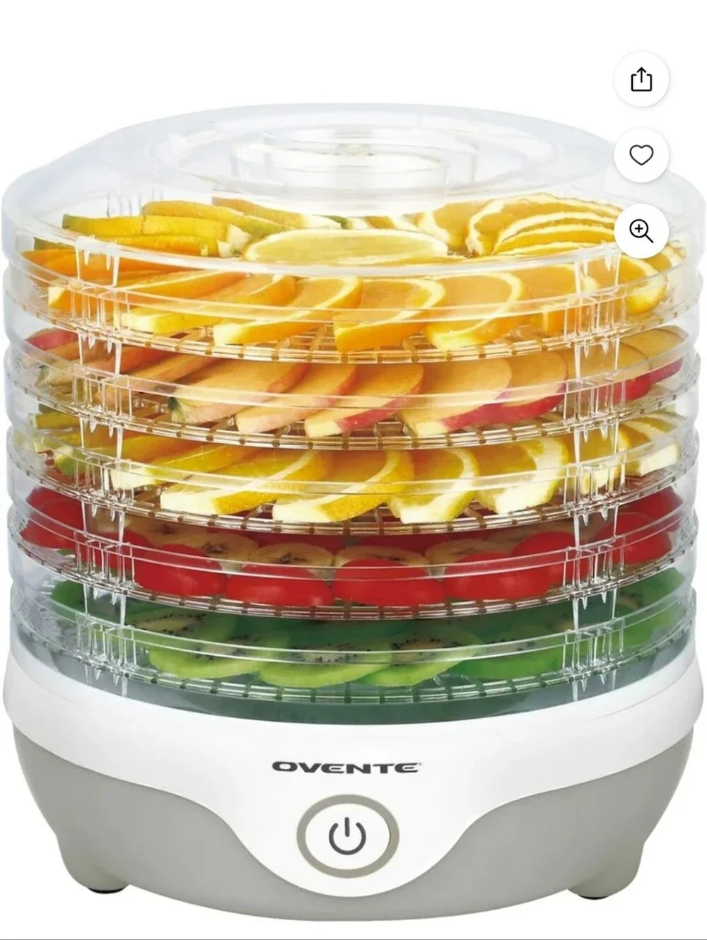 White & Clear Food Dehydrator - White